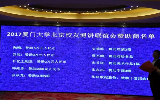 “博餅”是閩南地區(qū)有的傳統(tǒng)形式歡慶，此次活動以這種形式向母校致以美優(yōu)的祝福，也寄托著各地廈人永久母校情和青春回憶的活動。